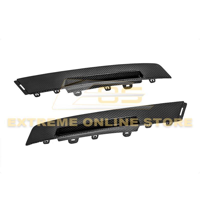2009-15 Cadillac CTS-V Coupe Carbon Fiber Rear Bumper Insert Covers