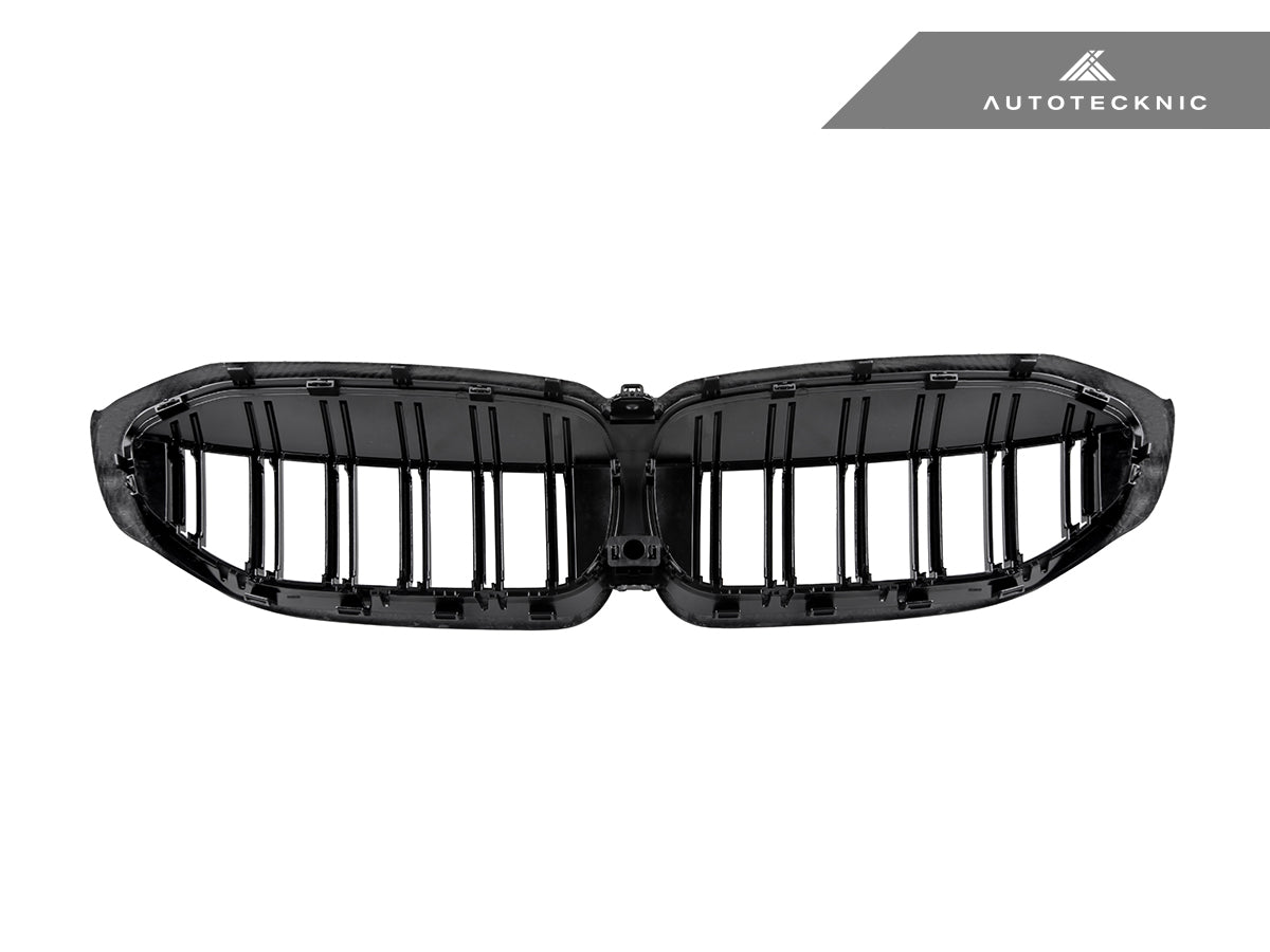 AutoTecknic Dry Carbon Fiber Dual-Slats Front Grilles - G20 3-Series Pre-LCI