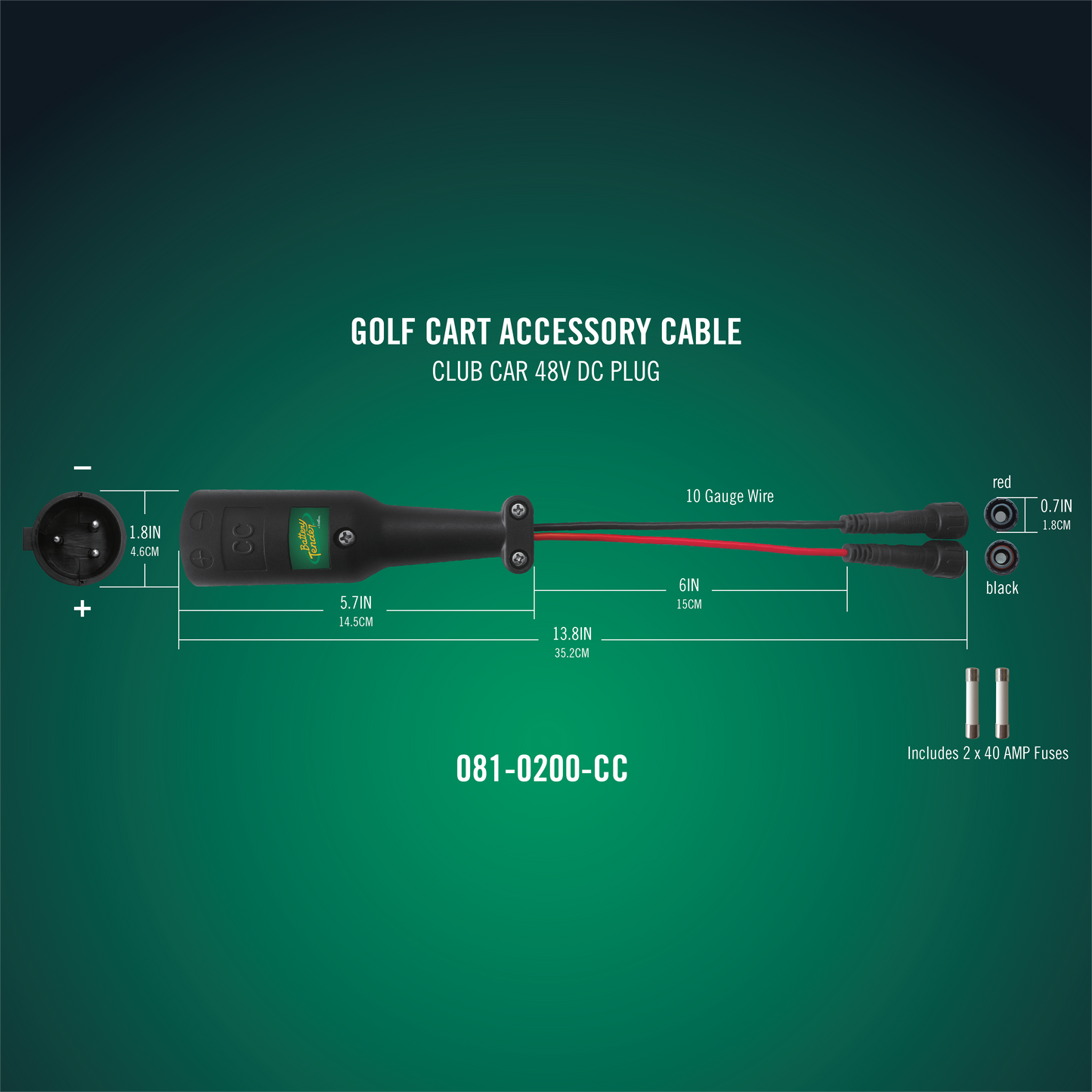 PowerPlus 48V DC Plug - Club Car DS Precedent