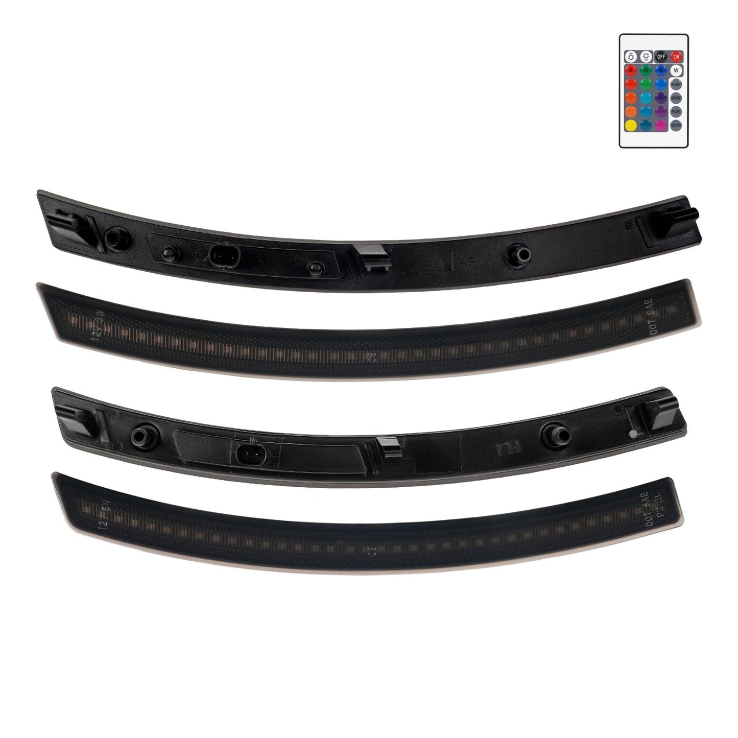 CORVETTE 14-19 FRONT/REAR RGB DYNAMIC LED SIDE MARKERS w/ REMOTE