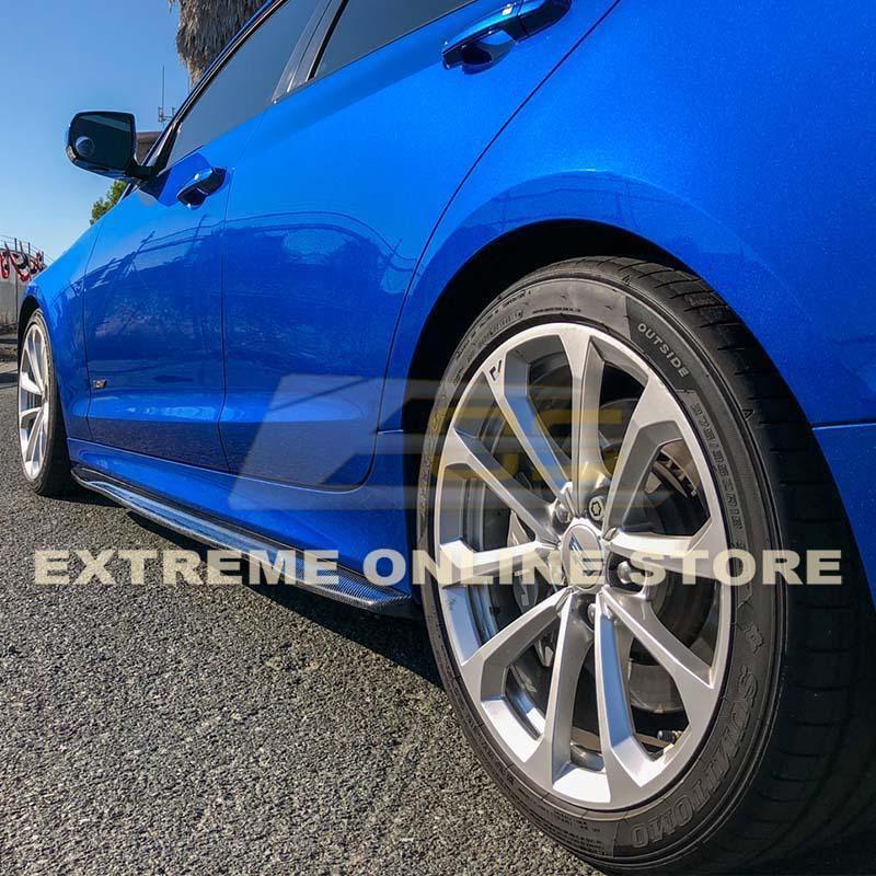 2016-19 Cadillac ATS-V Carbon Fiber Side Skirts Rocker Panels