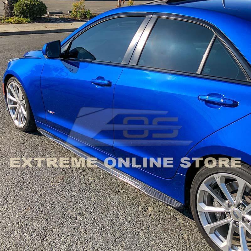 2016-19 Cadillac ATS-V Carbon Fiber Side Skirts Rocker Panels