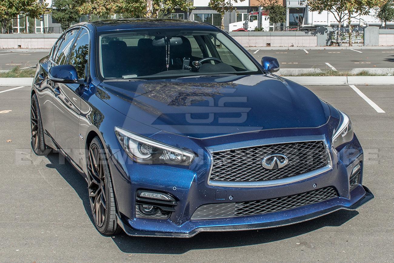 2014-17 Infiniti Q50 Sport Carbon Fiber Front Bumper Lip Splitter