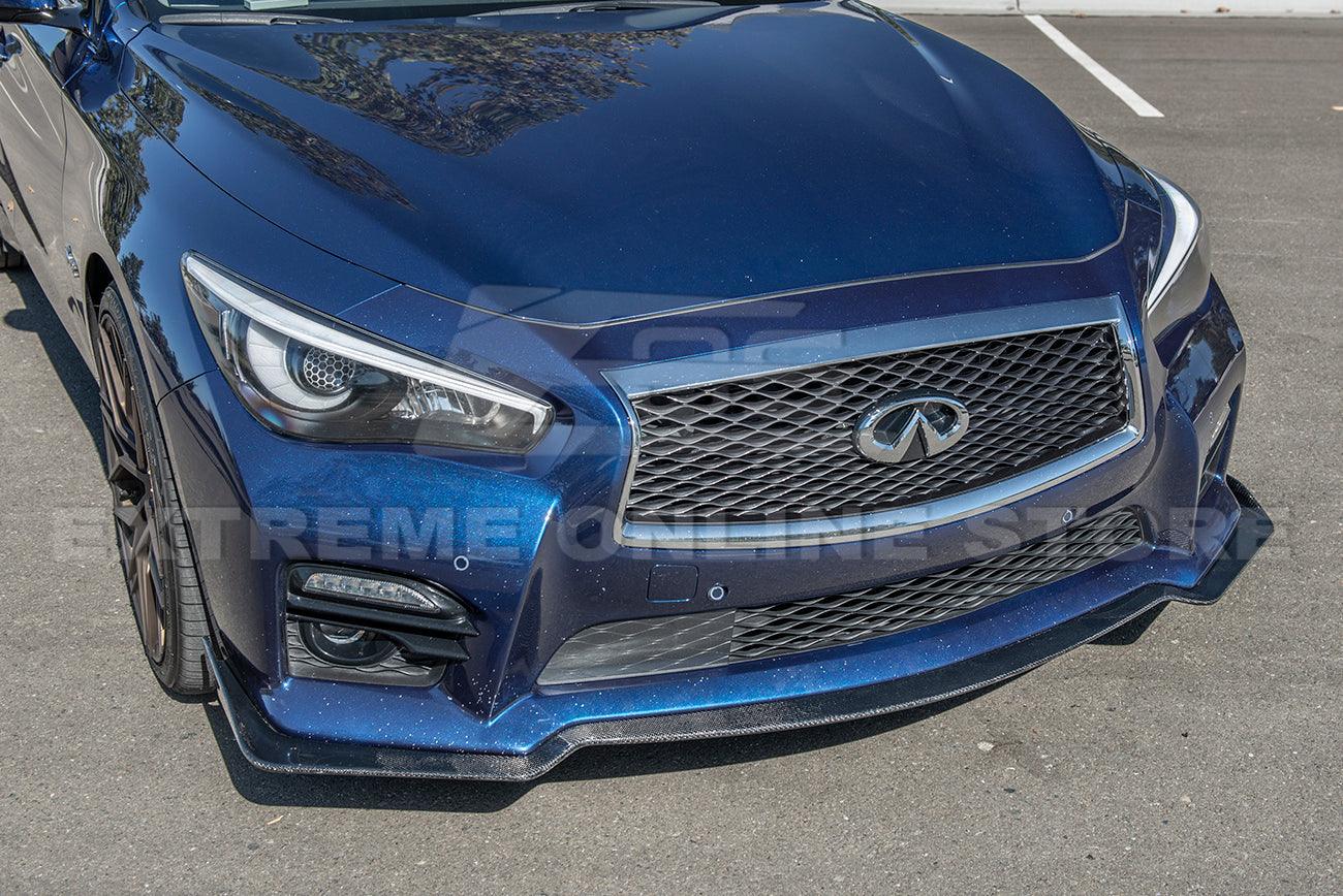 2014-17 Infiniti Q50 Sport Carbon Fiber Front Bumper Lip Splitter