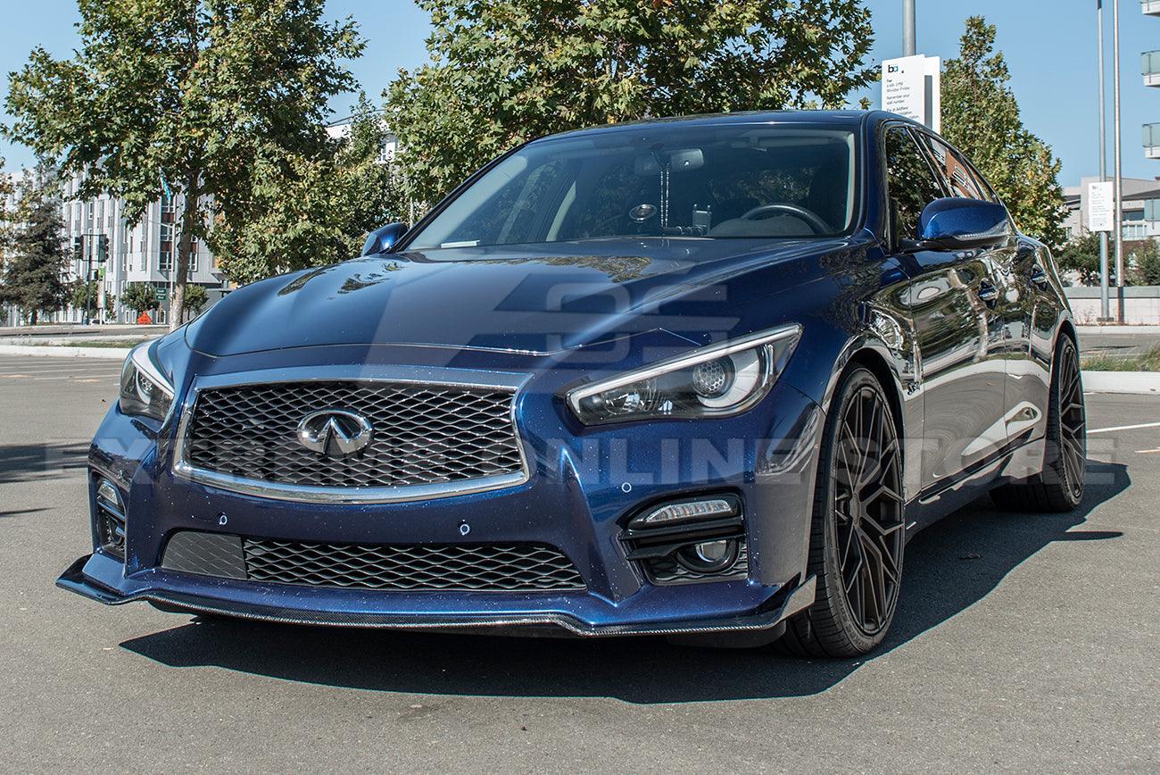 2014-17 Infiniti Q50 Sport Carbon Fiber Front Bumper Lip Splitter