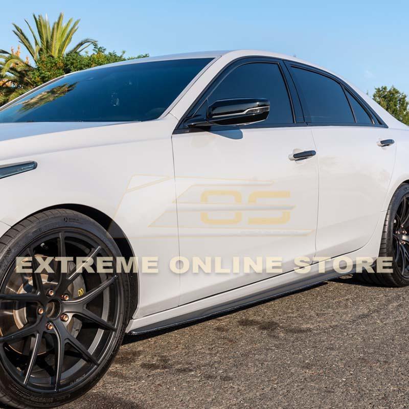2014-19 Cadillac CTS Carbon Fiber Front Splitter & Side Skirts