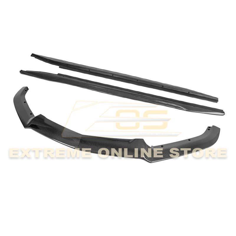 2014-19 Cadillac CTS Carbon Fiber Front Splitter & Side Skirts