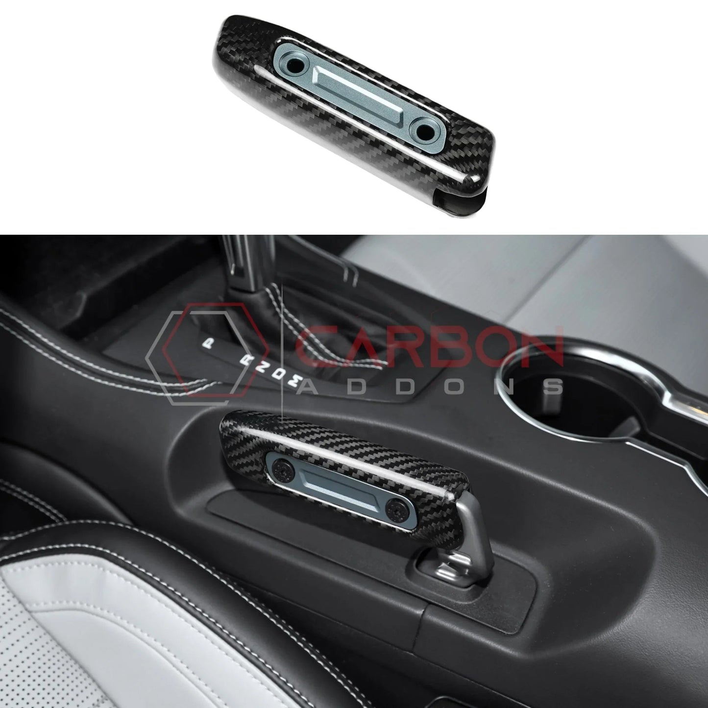 Direct Replacement Carbon Fiber Handbrake Handle for 2024+ Ford Mustang