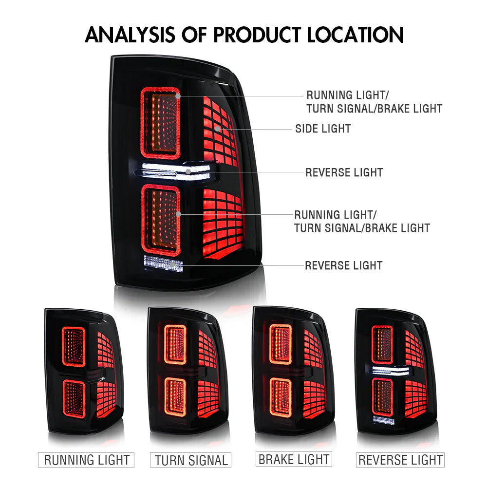 2009-2018 Dodge Ram 1500 20132018 2500 Tail Light