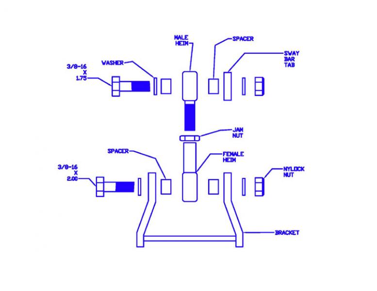 Progress Sway Bar Adapter Kit Honda Civic (01-05) Rear - 65.1006