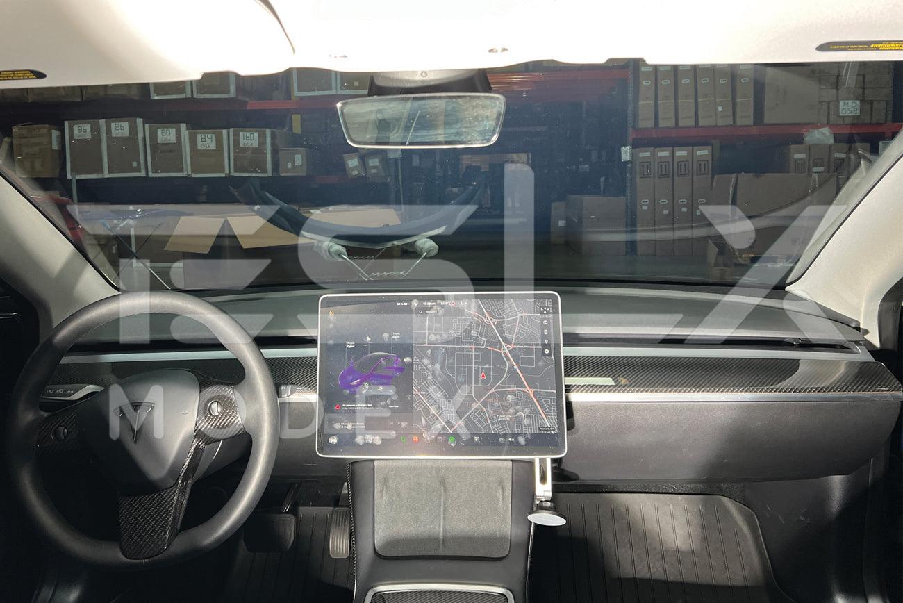 2017-Up Tesla Model 3 & Y Carbon Fiber Interior Instrument Trim