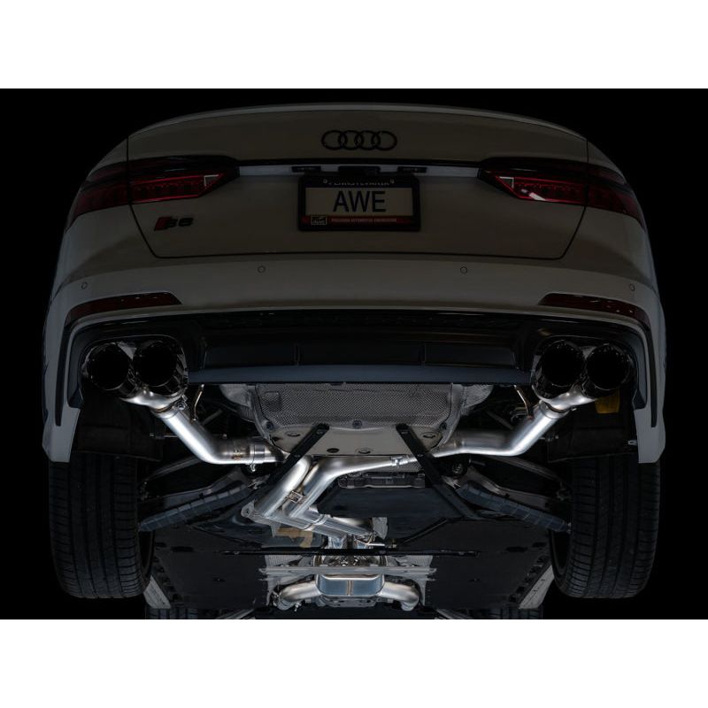 AWE Tuning 19-23 Audi C8 S6/S7 2.9T V6 AWD Track Edition Exhaust - Diamond Black Tips