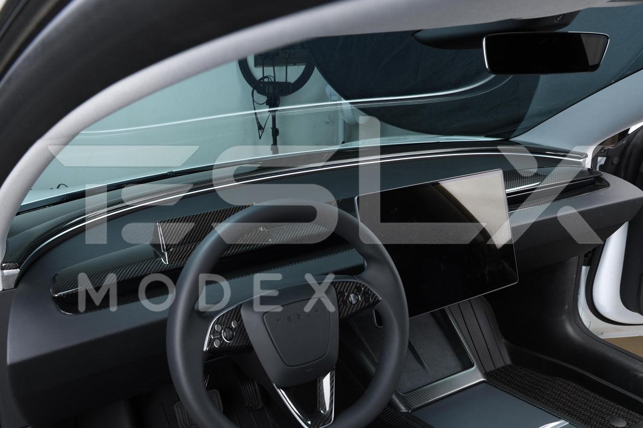2017-Up Tesla Model 3 & Y Carbon Fiber Interior Instrument Trim