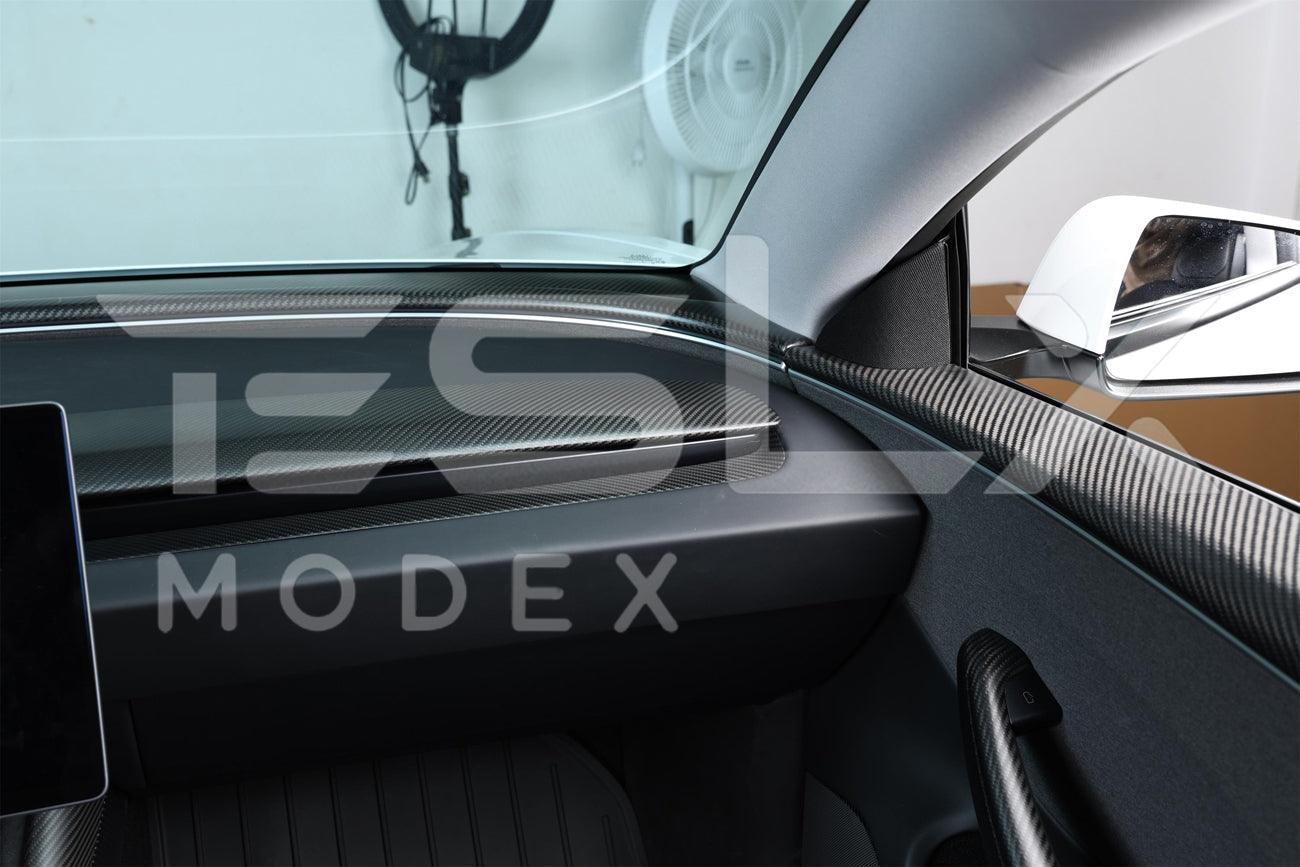 2017-Up Tesla Model 3 & Y Carbon Fiber Interior Instrument Trim