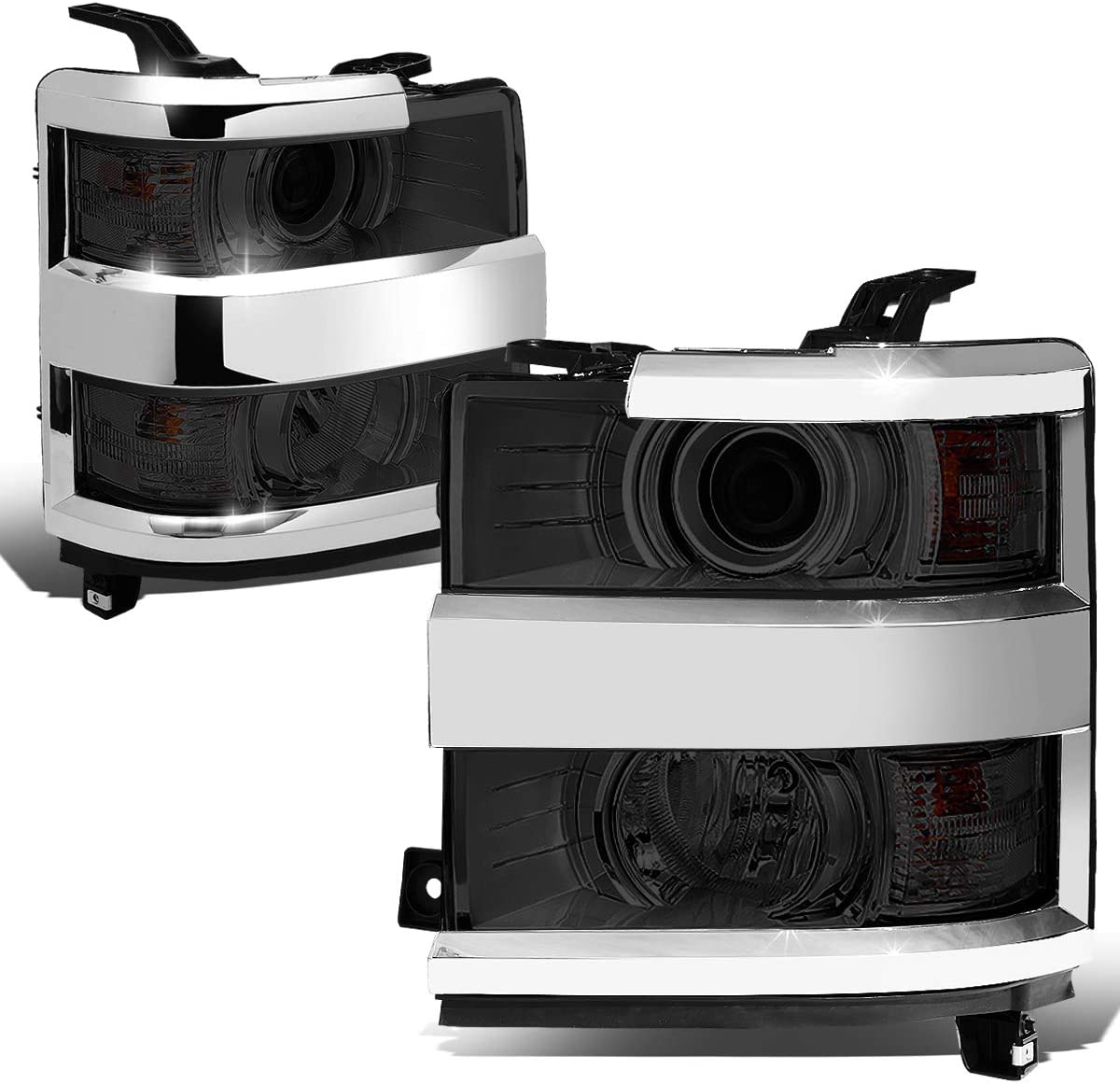 DNA Motoring HL-OH-034-CH-AM Headlight Assembly (Driver and Passenger Side)