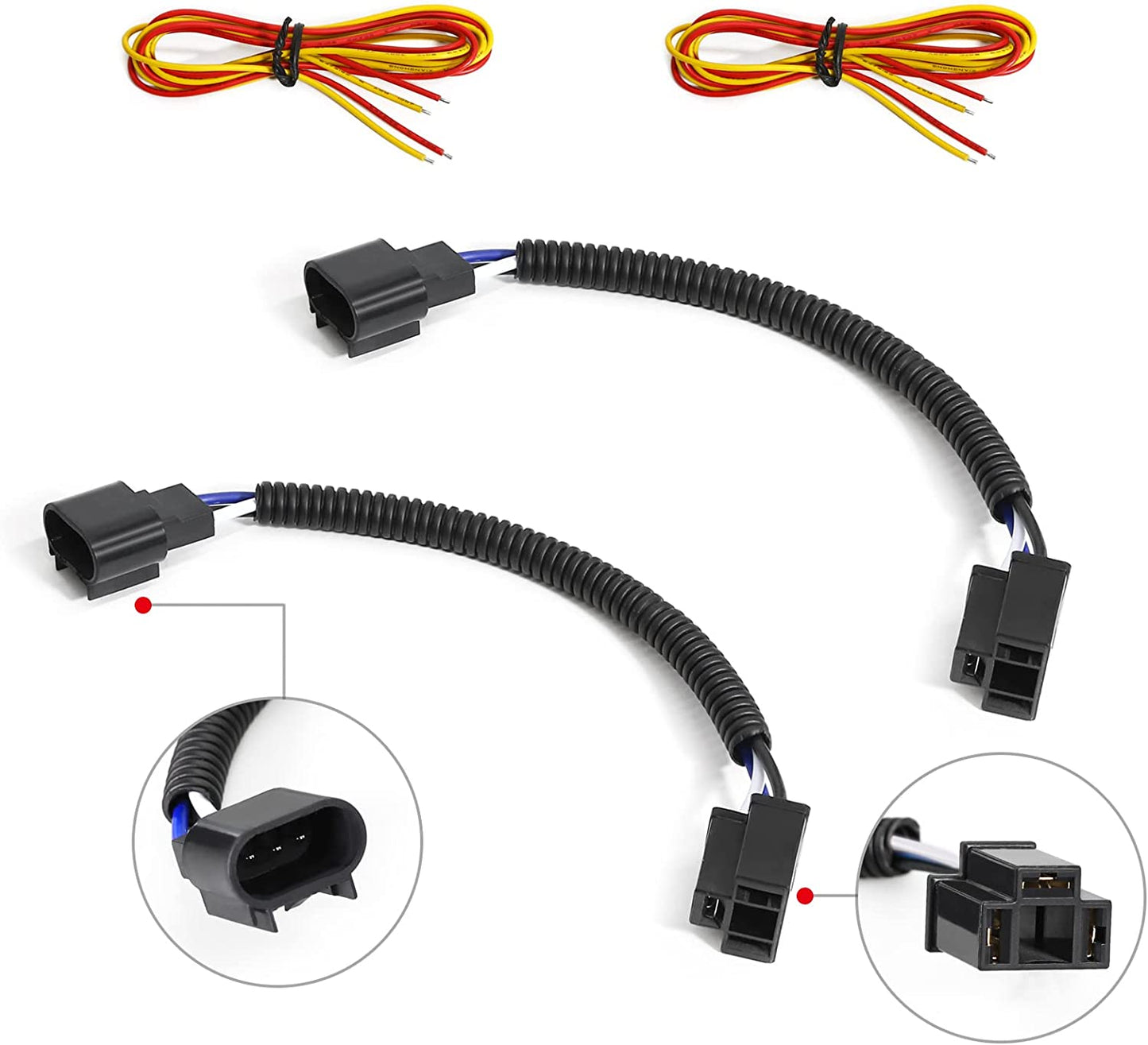 Haitzu 7 Inch LED Round Black Hilo Sealed Beam Headlight Dot Approved Compatible With Jeep Wrangler Jk Hummer H1 H2halo Amber Turn Light Drl H6024 Replacementincluded H4h13 Adaptor 2 Pcs