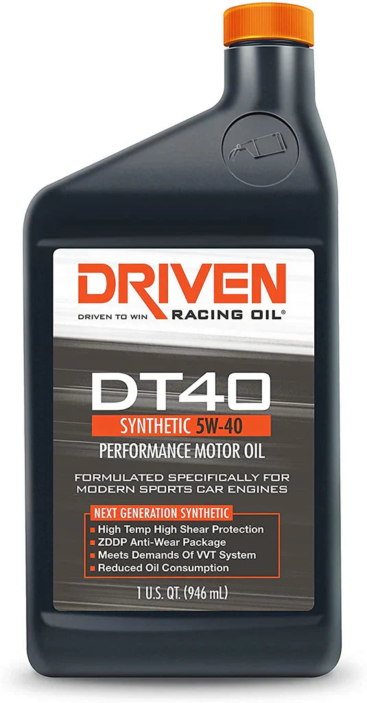 Driven Racing Oil DT40 5W-40 Synthetic European Sports Car Oil 1 Quart