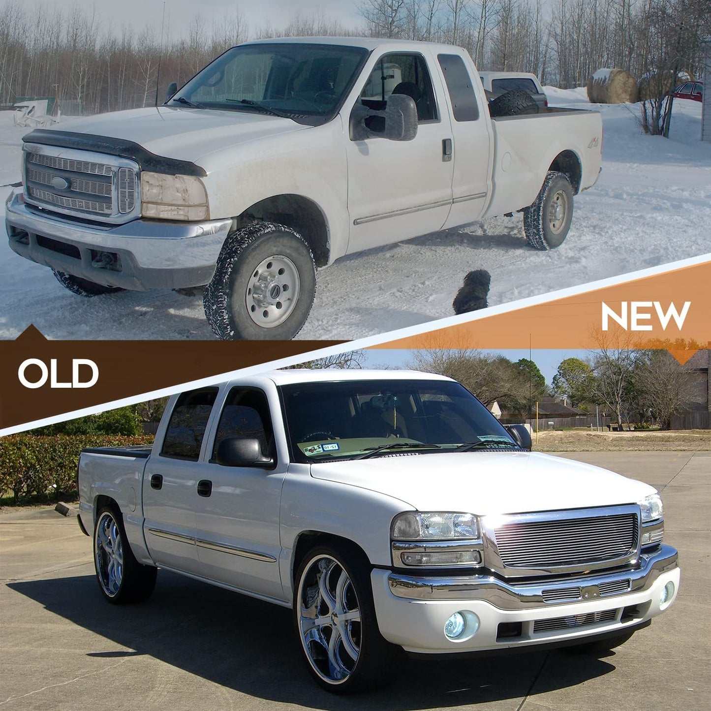 Lbrst Headlight Assembly For Gmc Sierra 1500 19992006 Classic 2007 2500 19992004 Chrome Housing Reflector Clear Lens Driver And Passenger Side Headlamp