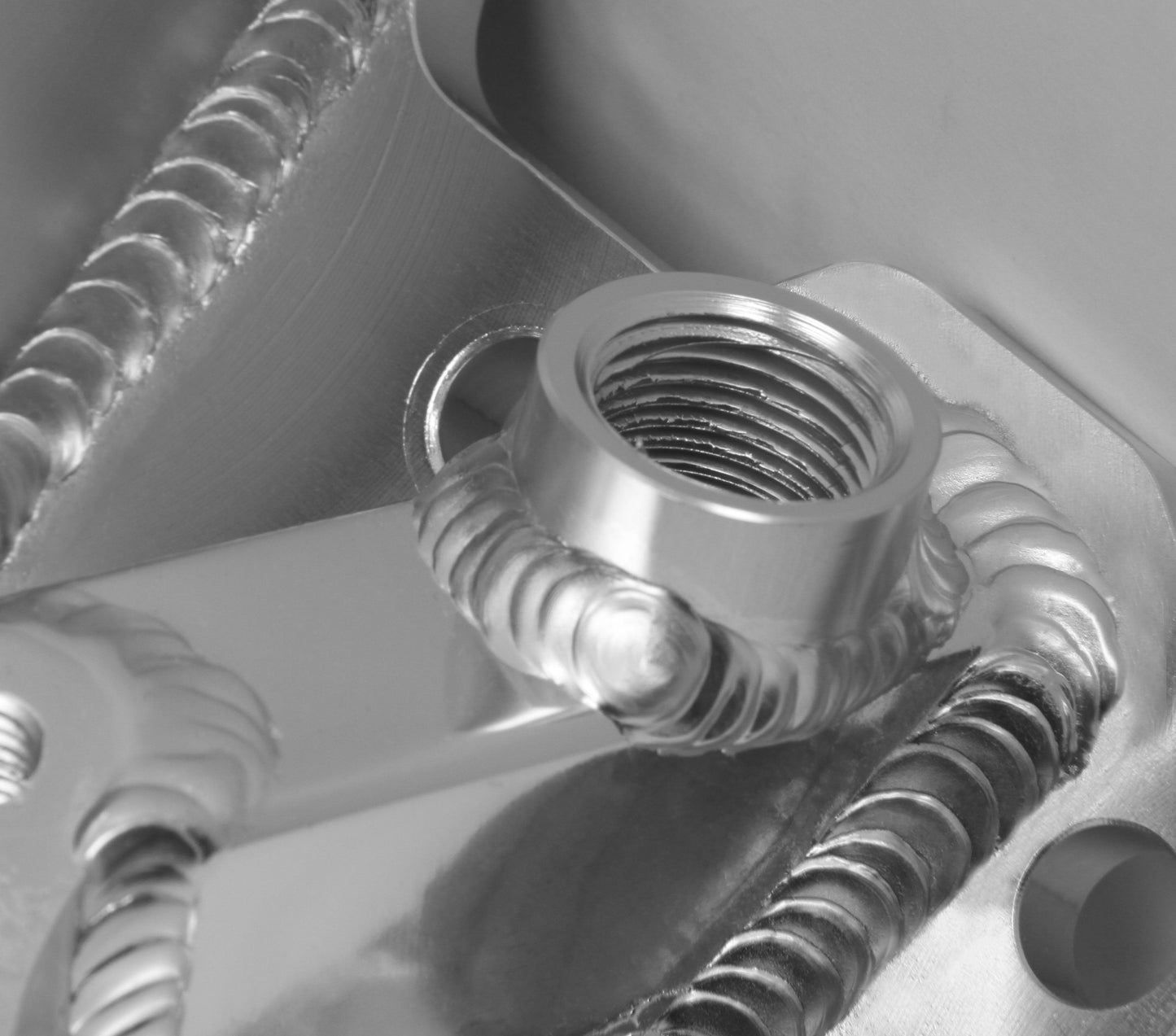 Sheet Metal Fabricated Intake Manifold SBC Single Plane Carbureted Silver with Sniper Logo