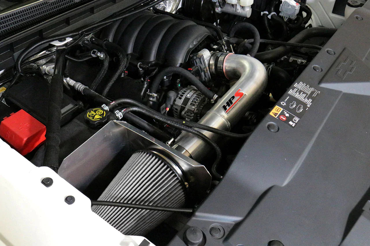 HPS Air Intake Kit 2014-2018 GMC Sierra 1500 6.2L V8, Includes Heat Shield, 827-707
