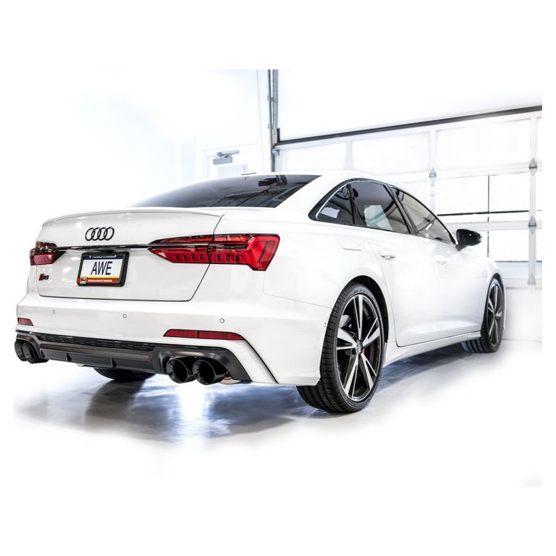 AWE Tuning 19-23 Audi C8 S6/S7 2.9T V6 AWD Track Edition Exhaust - Diamond Black Tips