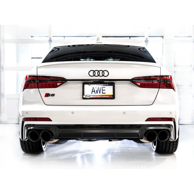 AWE Tuning 19-23 Audi C8 S6/S7 2.9T V6 AWD Track Edition Exhaust - Diamond Black Tips