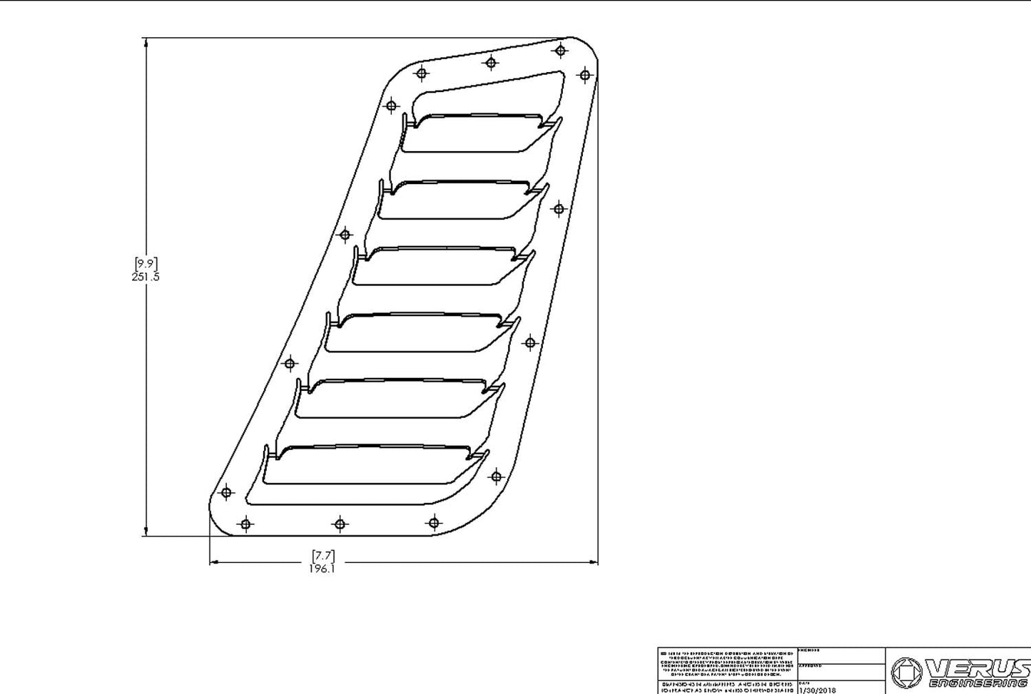 Hood Louver Kit- Golf R/GTI
