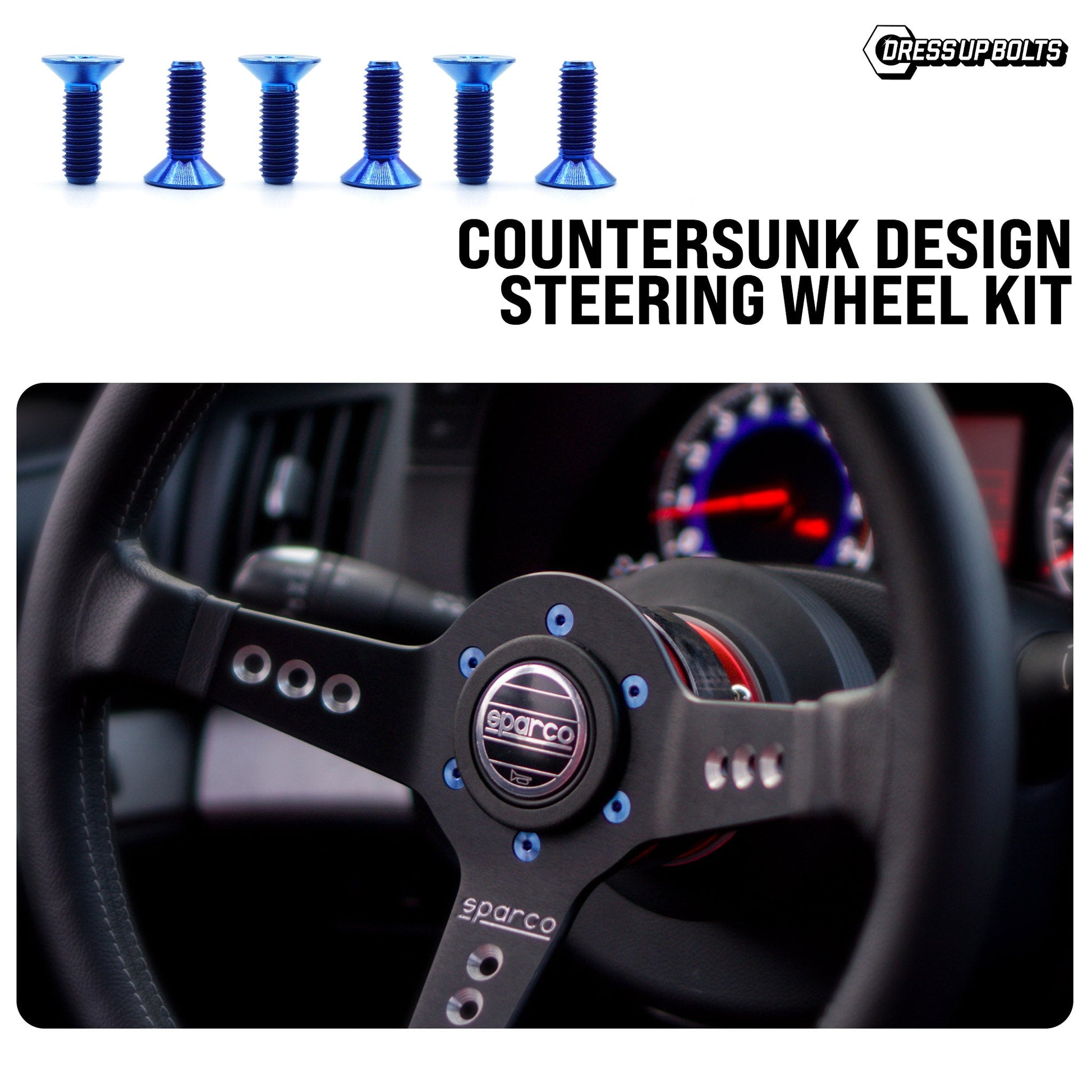 Titanium Hardware Steering Wheel Kit - Countersunk Design