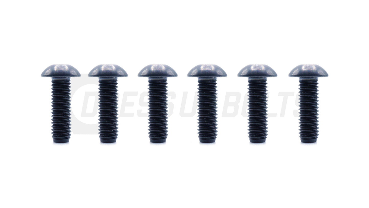 Dress Up Bolts Titanium Hardware Steering Wheel Kit - Button Head Design