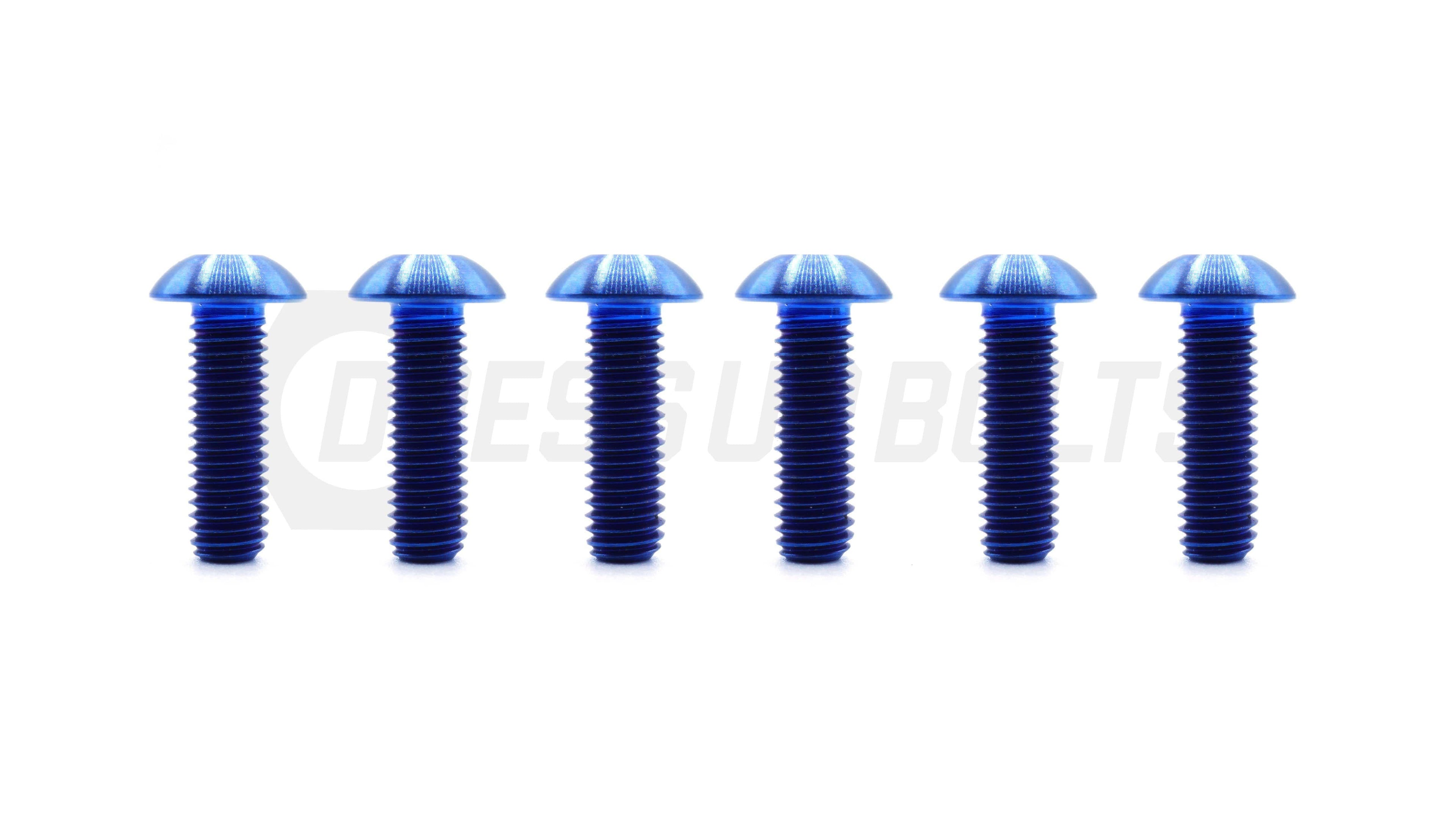 Dress Up Bolts Titanium Hardware Steering Wheel Kit - Button Head Design