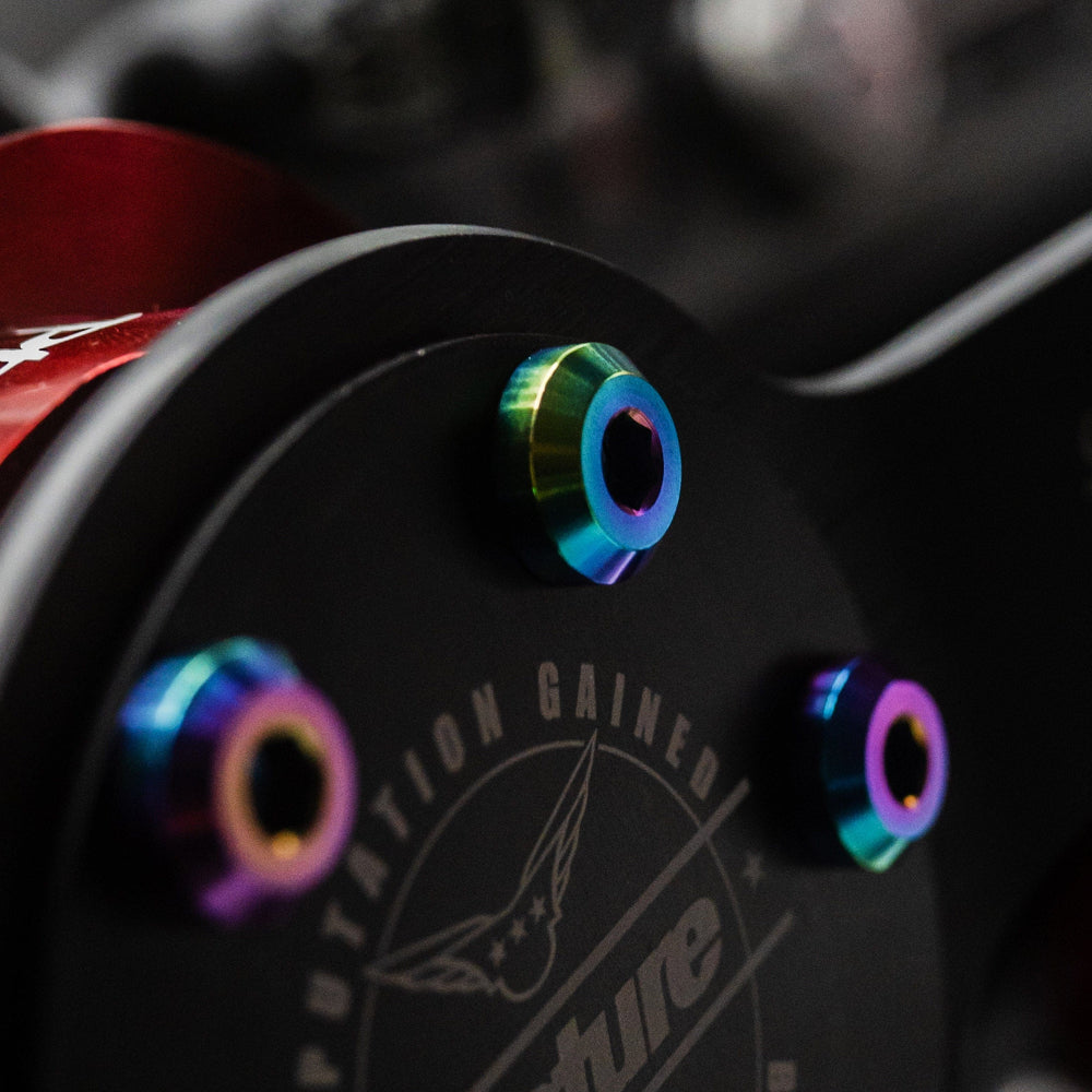 Titanium Hardware Steering Wheel Kit - Motor Head Design