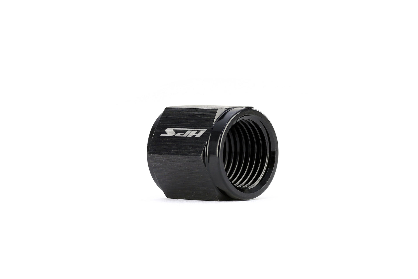 HPS Hard Line AN Tube Nut, Aluminum, Black