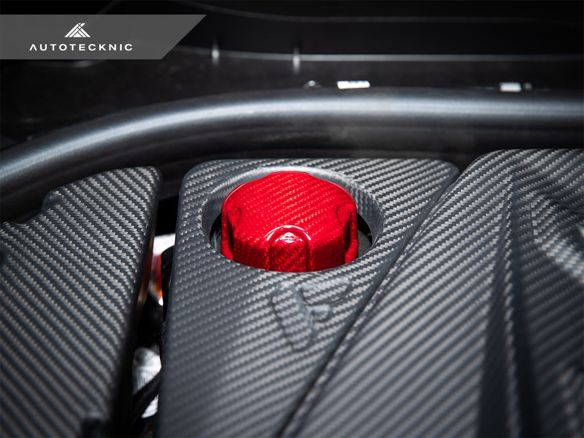 AutoTecknic Dry Carbon Charge Cooler Tank Cap Cover - F10 M5