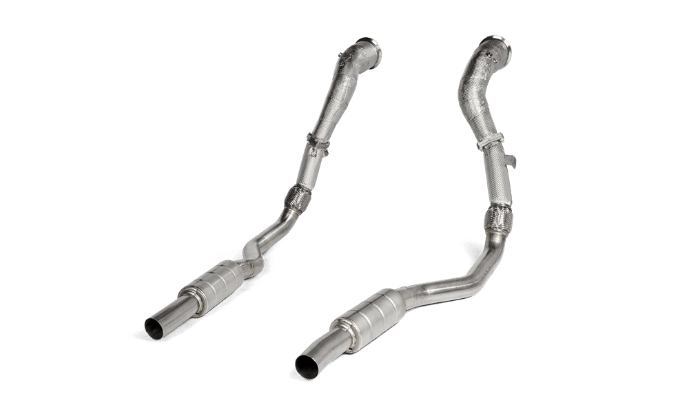 Akrapovic Downpipes w/ Link Pipes for C8 Audi RS6 Avant