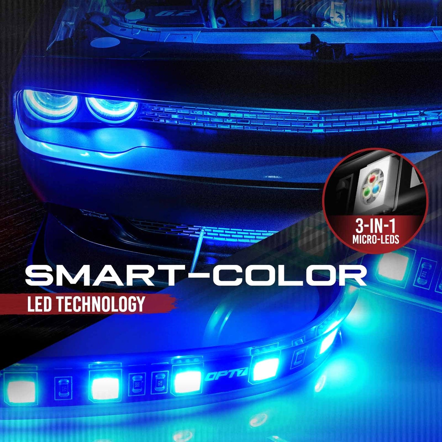 AURA LED Expansion Pack - (2) 12-Inch Strips with Splitters & Extensions