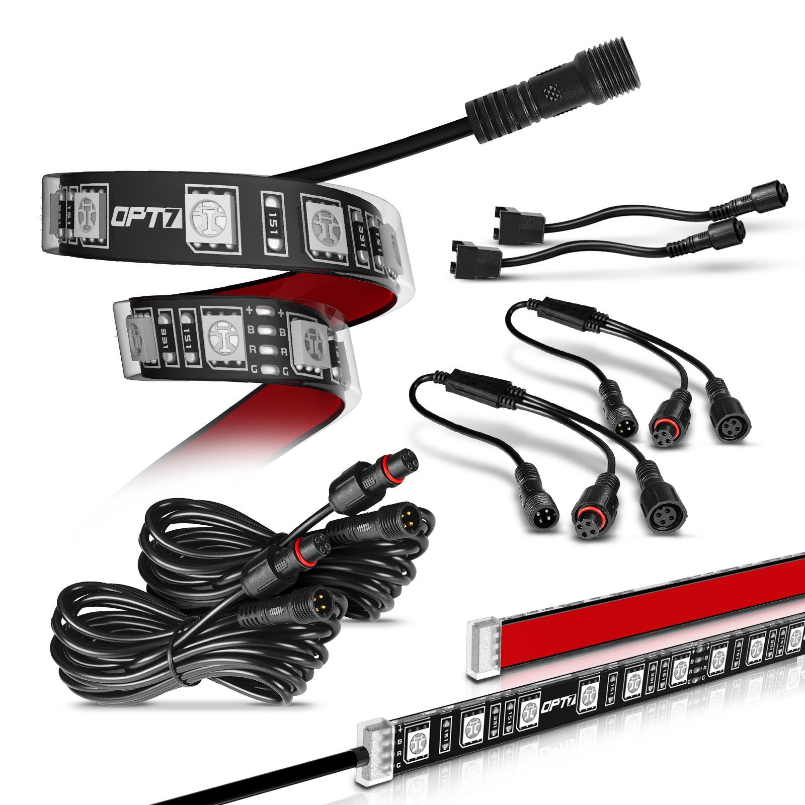 AURA LED Expansion Pack - (2) 12-Inch Strips with Splitters & Extensions