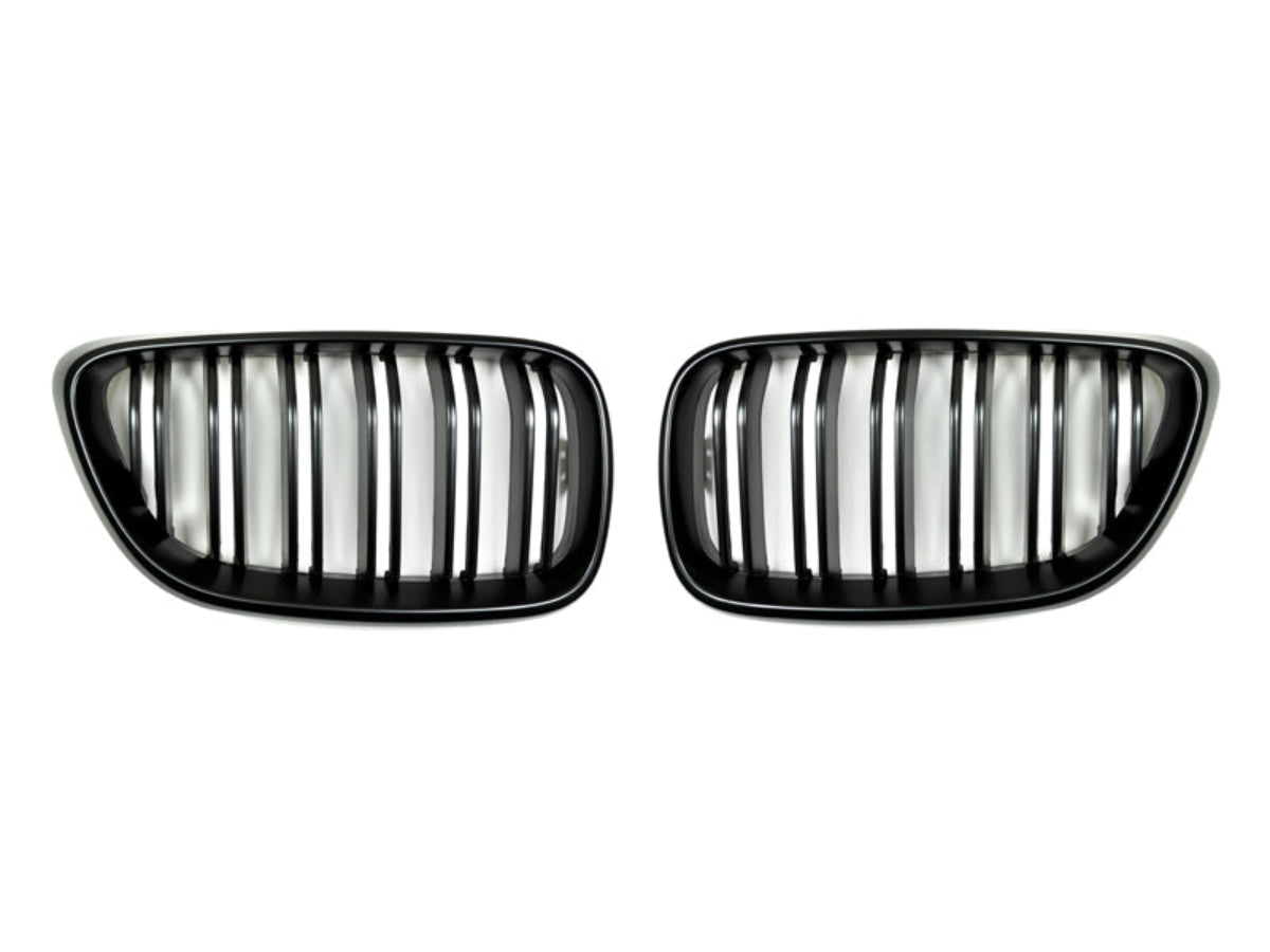 AutoTecknic Dual-Slats Stealth Black Front Grille Set - F87 M2 | F22 2-Series