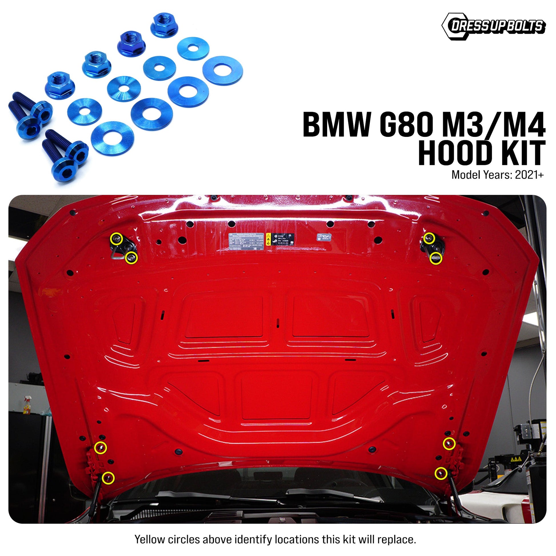 Titanium Hardware Hood Kit - BMW G80 M3/M4 (2021+)