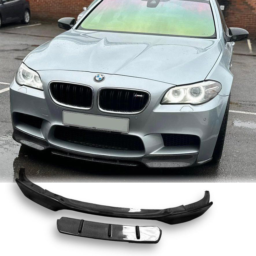 BMW F10 M5 V Sports Style Carbon Fiber Front Lip