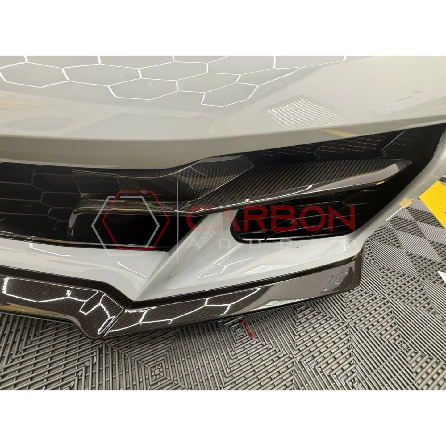 C8 Z06 Corvette Real Carbon Fiber Front Bumper Grill Trims