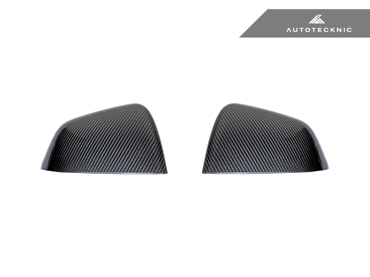 AutoTecknic Dry Carbon Fiber Mirror Covers - Tesla Model Y