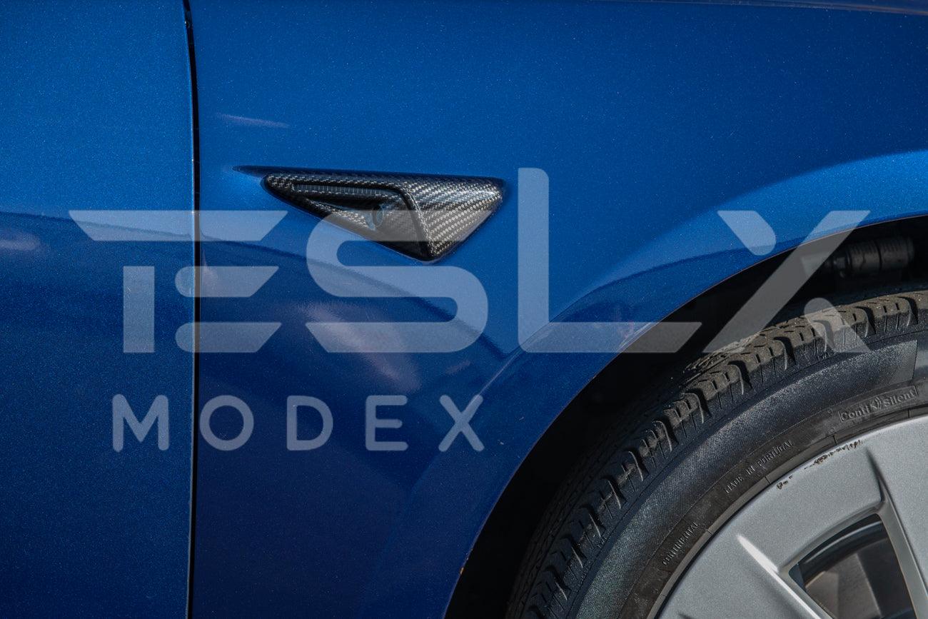 2020-Up Tesla Model 3 & Y Carbon Fiber Exterior All Inclusive Camera Covers