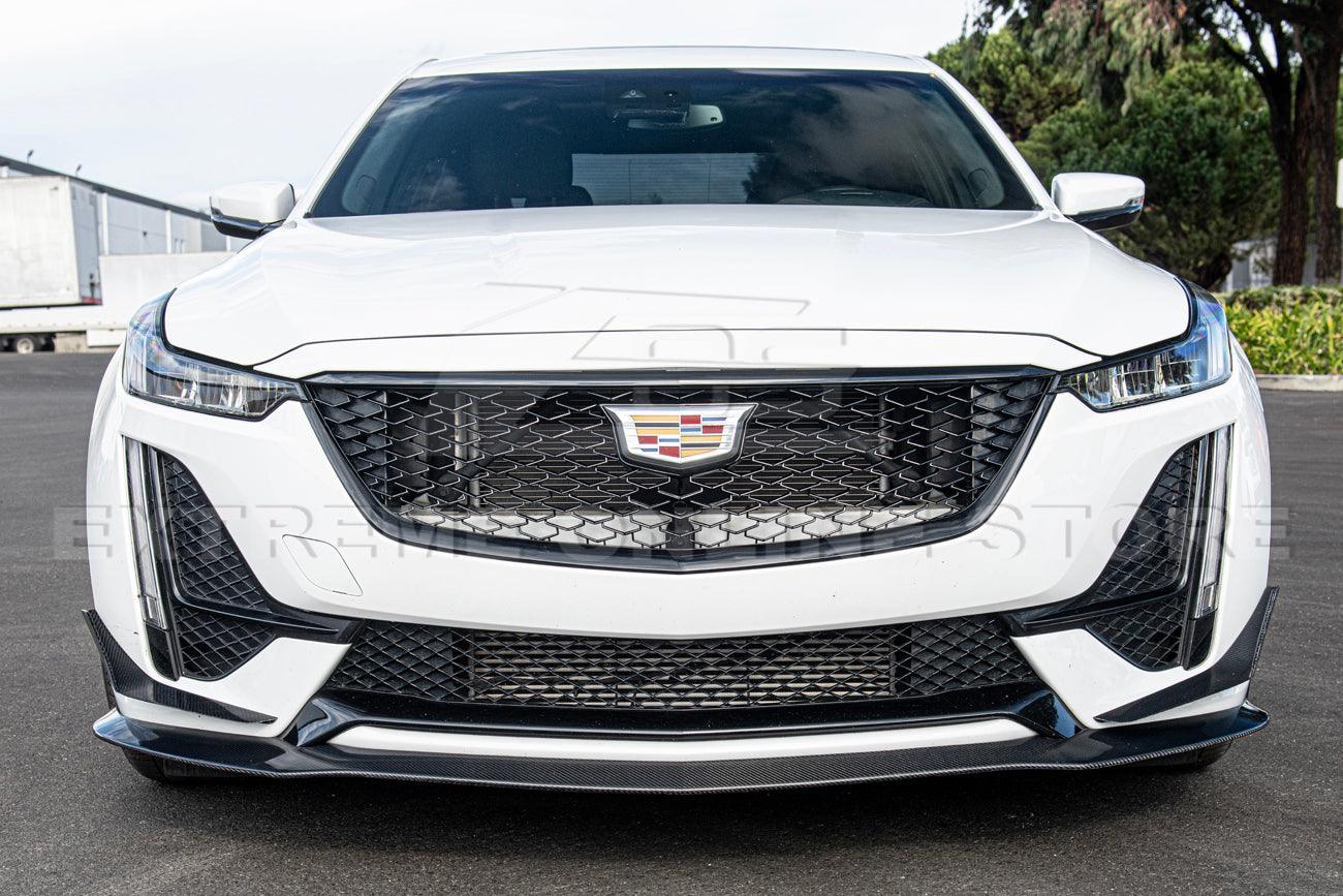 2020-Up Cadillac CT5-V Blackwing Package Carbon Fiber Front Lip Splitter Canards