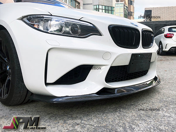 E Style Carbon Fiber Front Bumper Add-on Lip Fits For 2015-2018 BMW F87 M2 Only