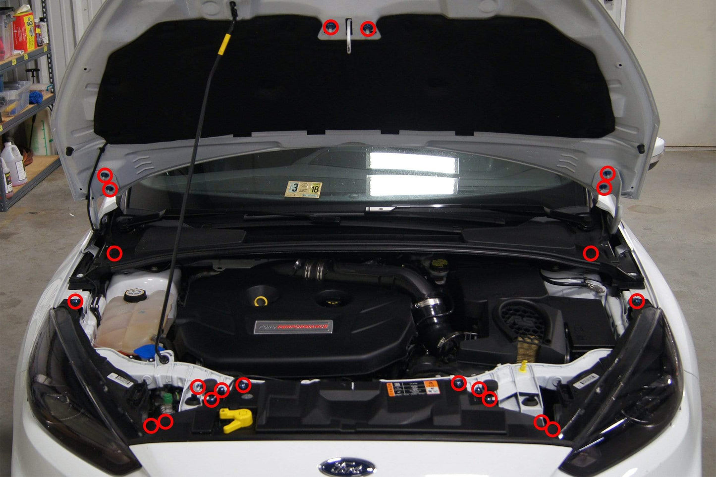 Ford Focus RS (2016-2018) Titanium Engine Bay Kit