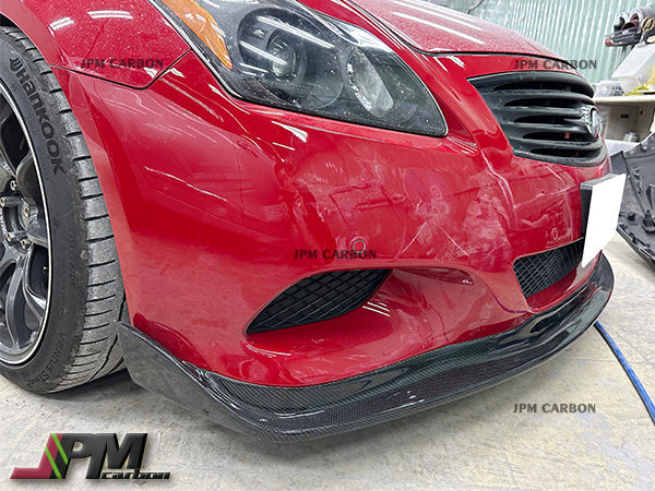 DP Style Carbon Fiber Front Bumper Add-on Lip Fits For 2010-2013 Infiniti G37 Coupe Only