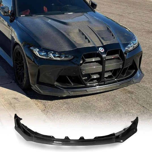 V Style Front Lip For BMW G80 M3, G82/G83 M4 - Carbon Fiber