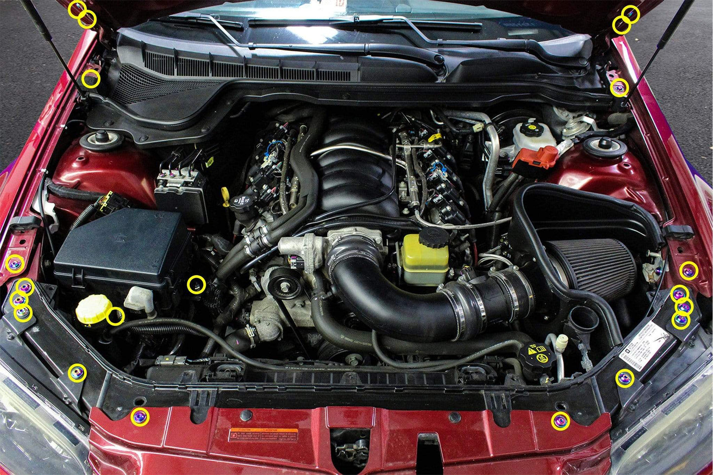 Pontiac G8 (2008-2009) Titanium Engine Bay Kit