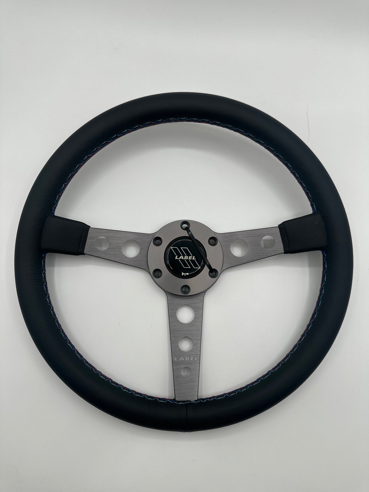 The Daytona | Black Leather | Graphite Spoke | Bavarian Stitch