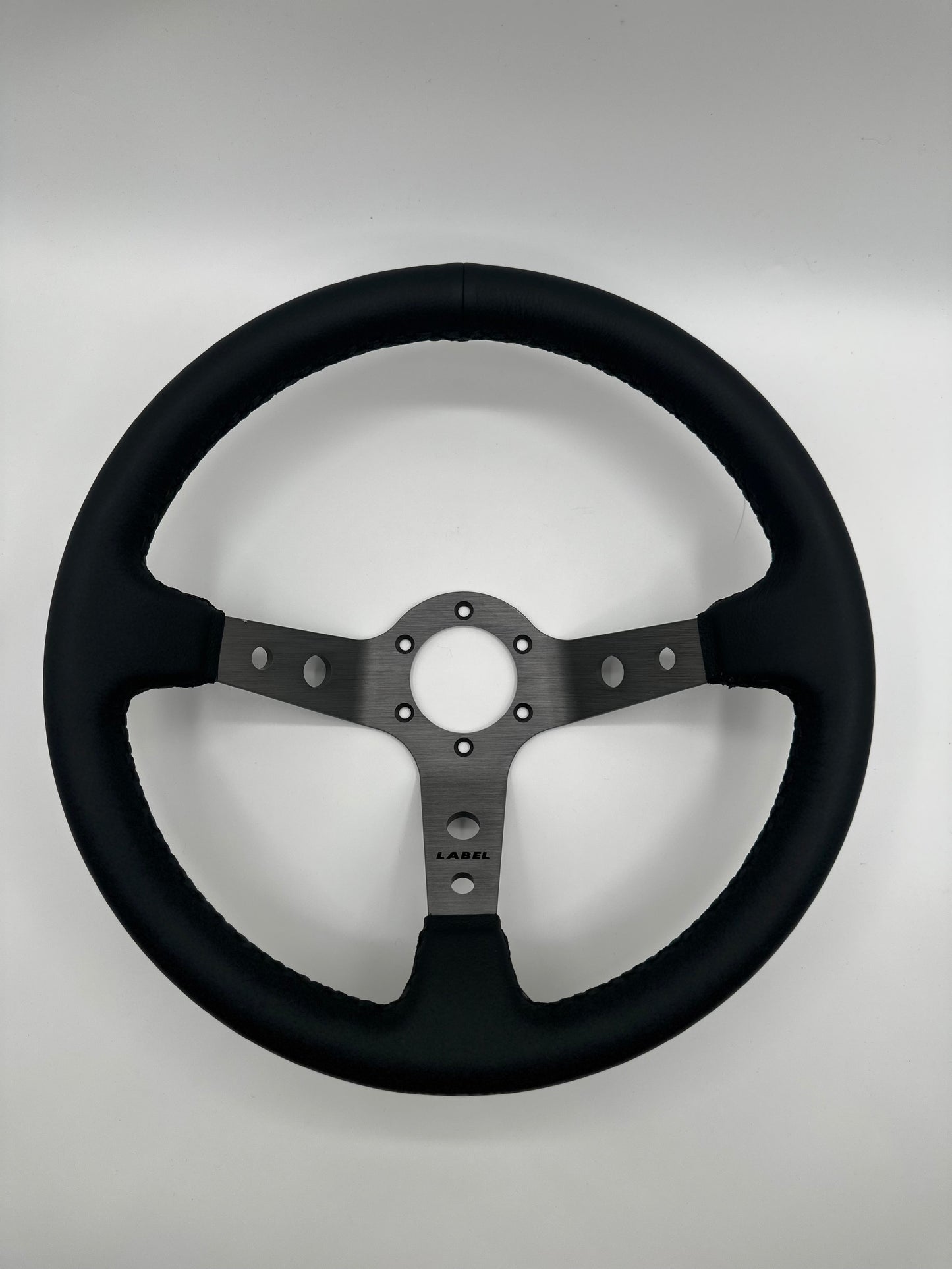 The Daytona | Black Leather | Graphite Spoke | Black Stitch